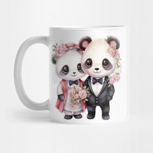 Panda Bear Couple Gets Married Mug